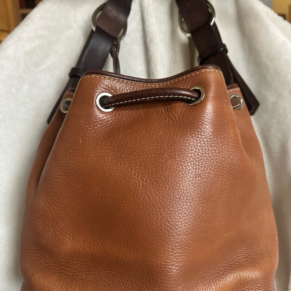Lightweight All Weather Pebble Drawstring Leather… - image 7